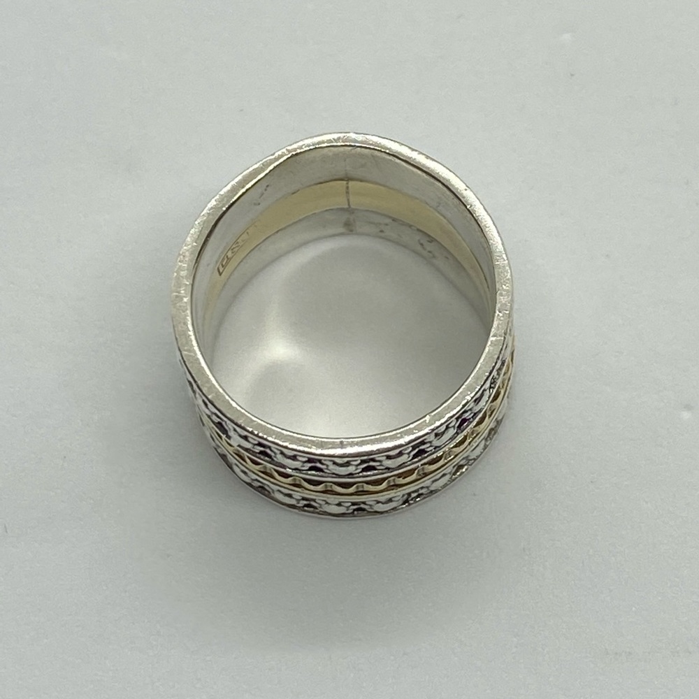 925/14KT FASHION BAND RING - Picture 6 of 10